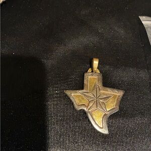 Gold and Silver Texas Star Pendant Necklace